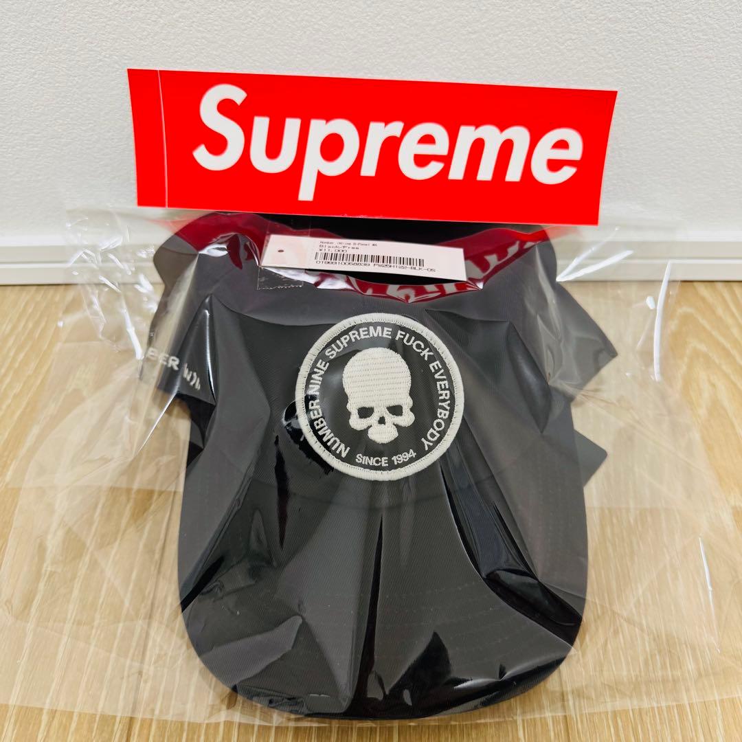 新品 Supreme Number Nine 6Panel ブラック キャップ
