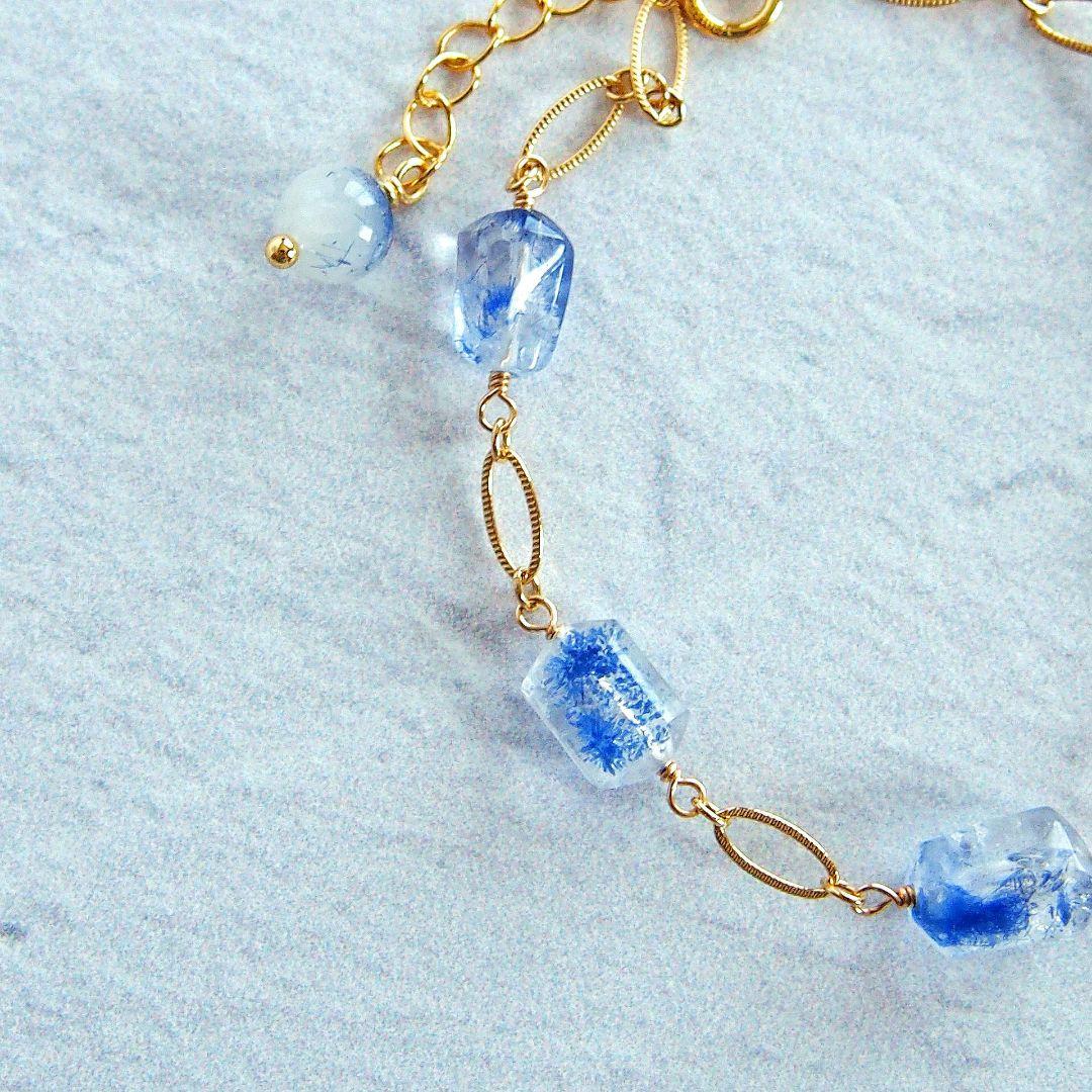 Kaya様　デュモルチェライトインクォーツ　ブレスレット　14kgf　他2点