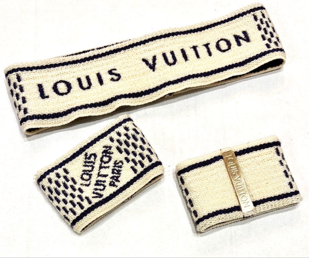 ヴィトン☆ロゴヘアバンド　リストバンド　3点セット　ヘアアクセサリー