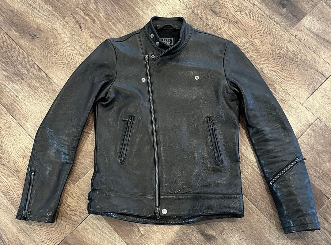 【週末限定★値引き】ライダースジャケット　ブラック　ロンジャン　XS