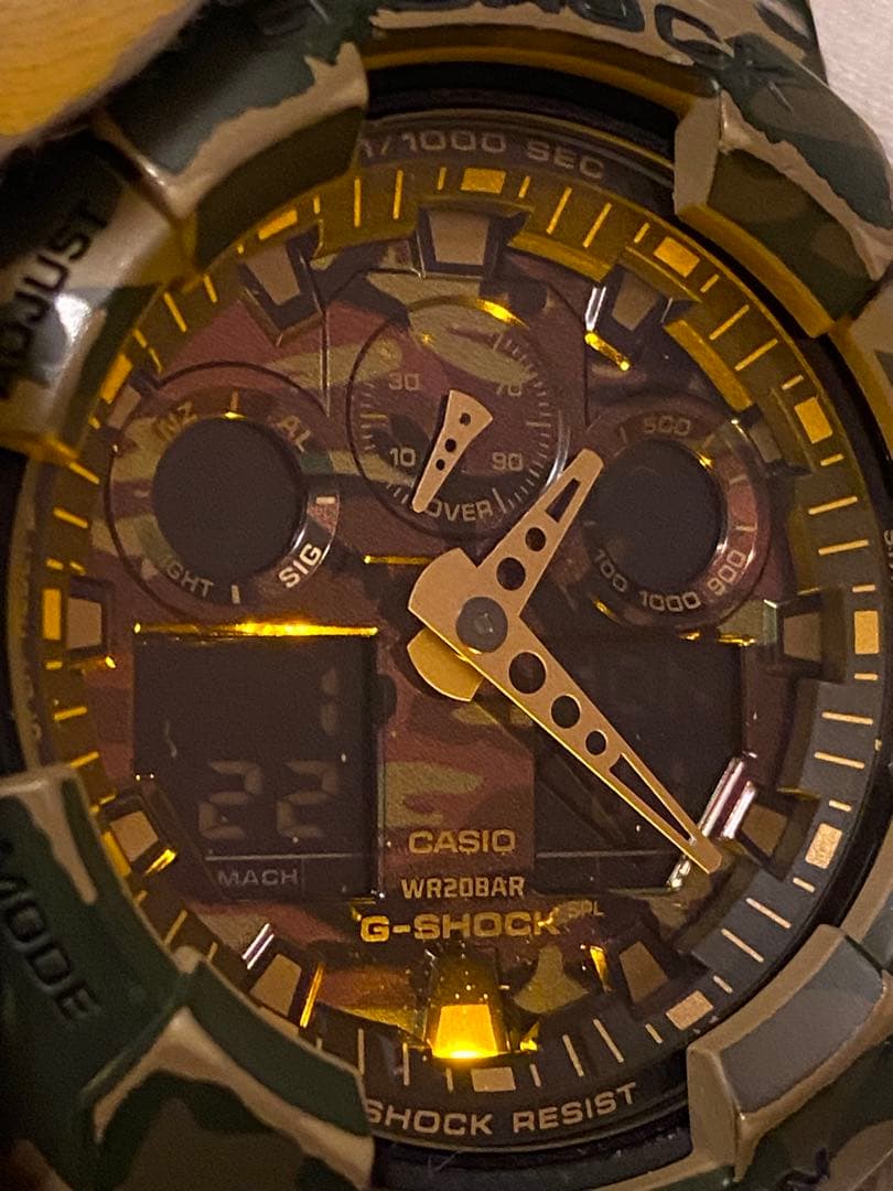 【生産終了品　希少極美品　電池新品】 G-SHOCK GA-100CM カモフラ