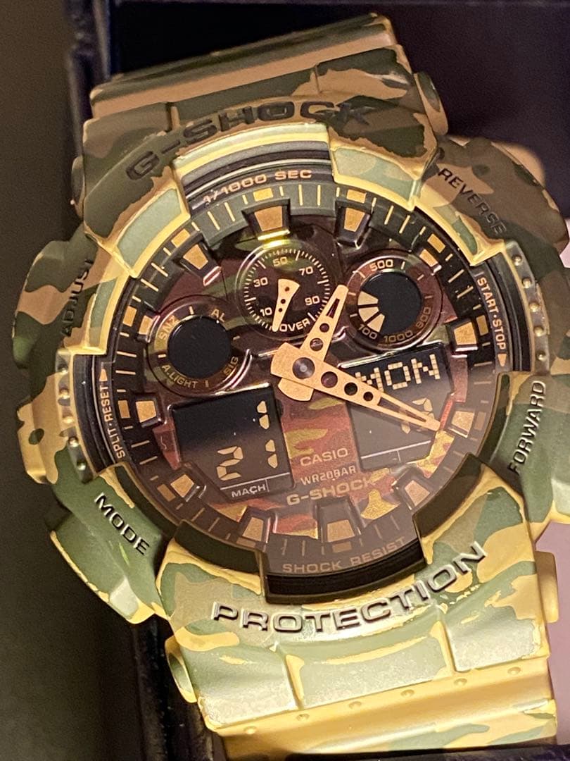 【生産終了品　希少極美品　電池新品】 G-SHOCK GA-100CM カモフラ