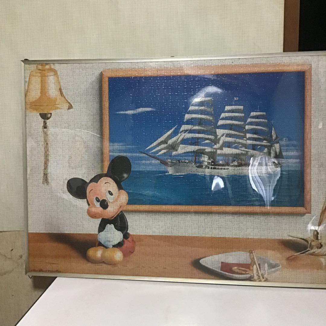 ジグソーパズル　ディズニー完成品アルミフレーム　ミッキー