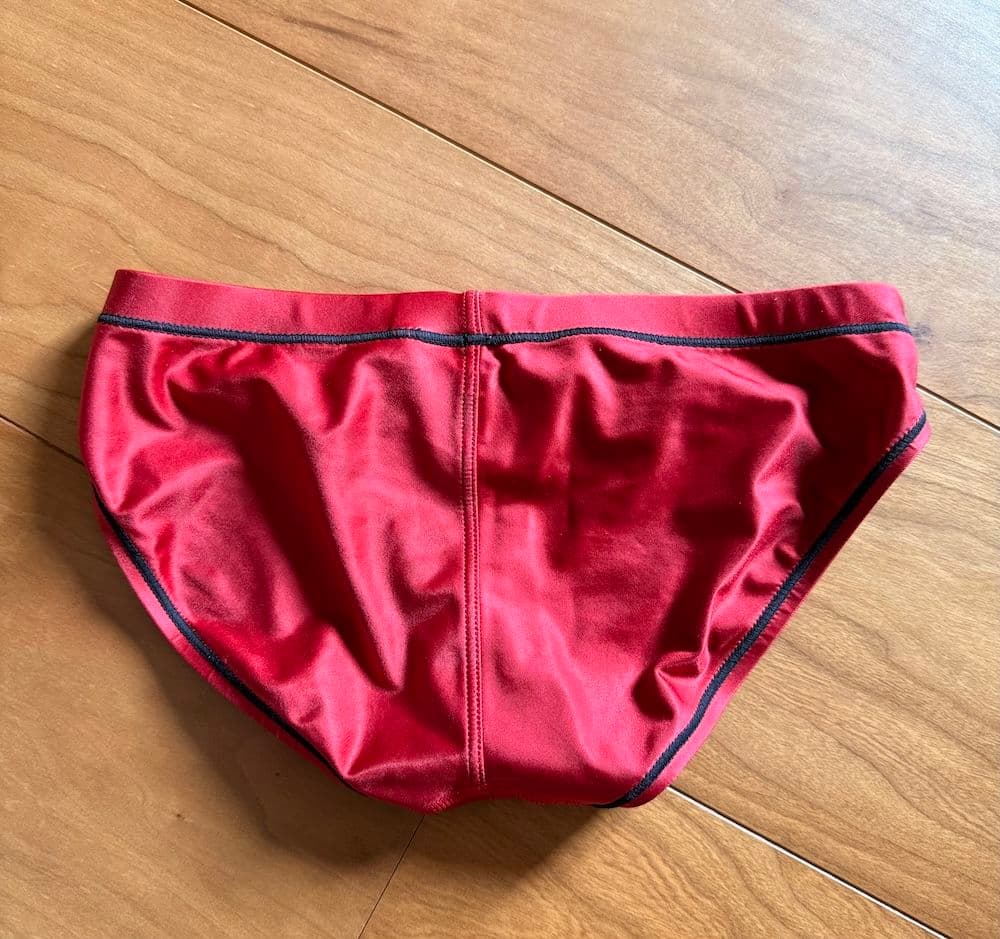 asics 初期スプラッシャーS 超光沢 レッド 140サイズ 競泳水着 競パン