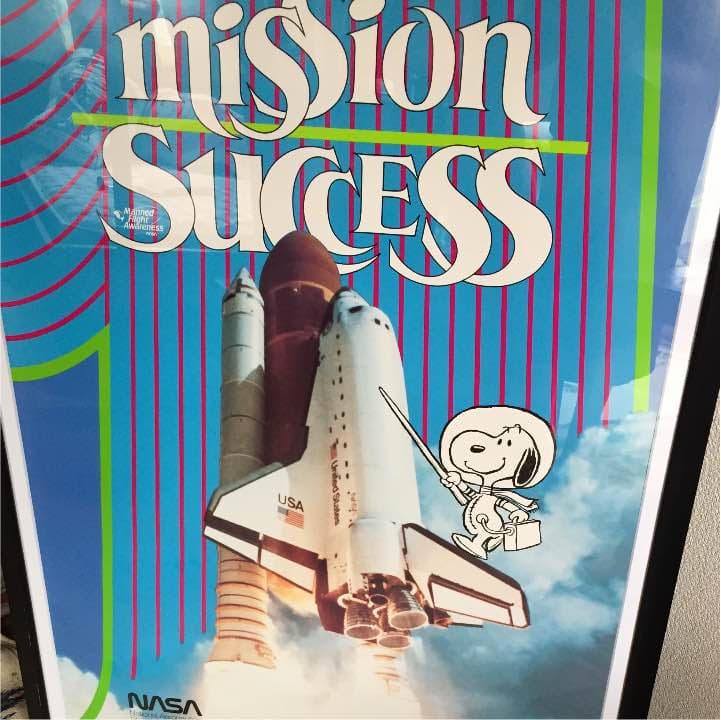 珍品アンティークSNOOPYスヌーピーアストロポスターNASA