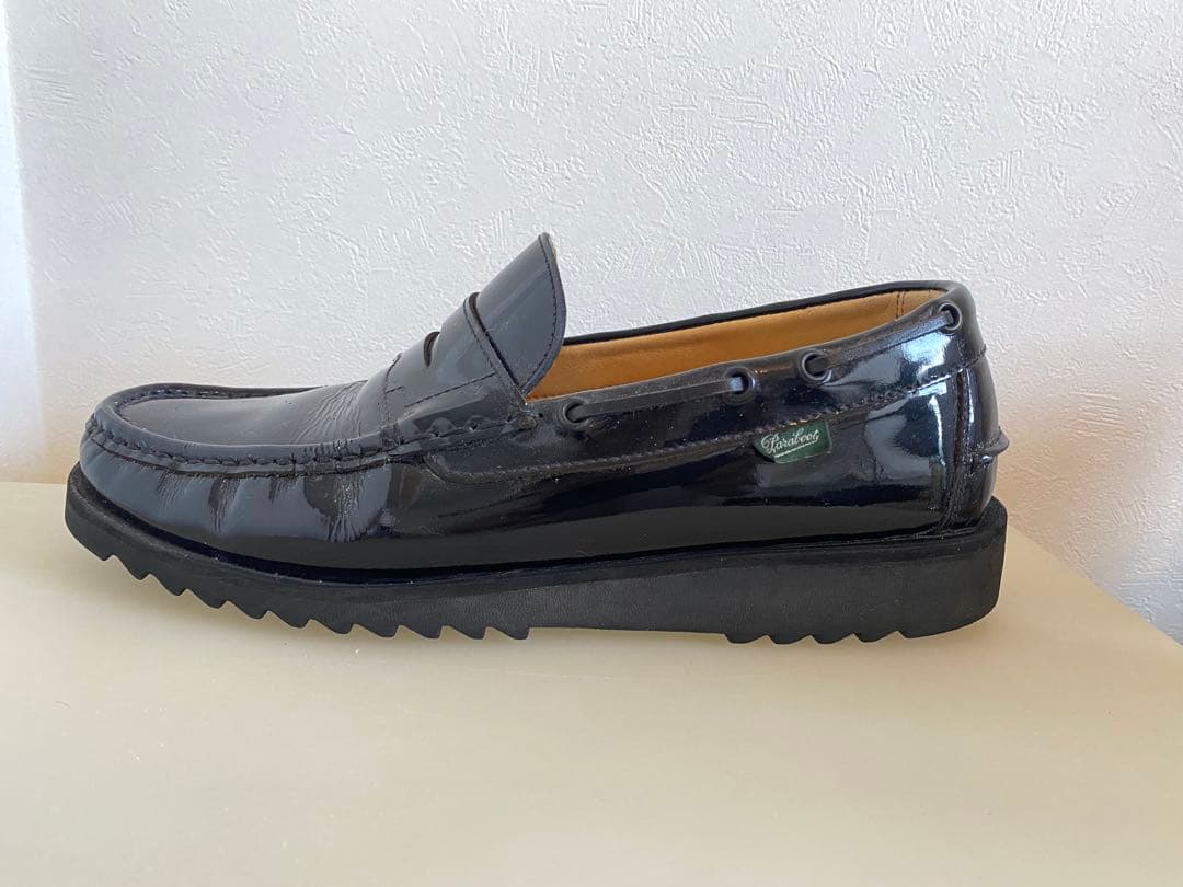Paraboot BEAMS別注 パテントレザースリッポン