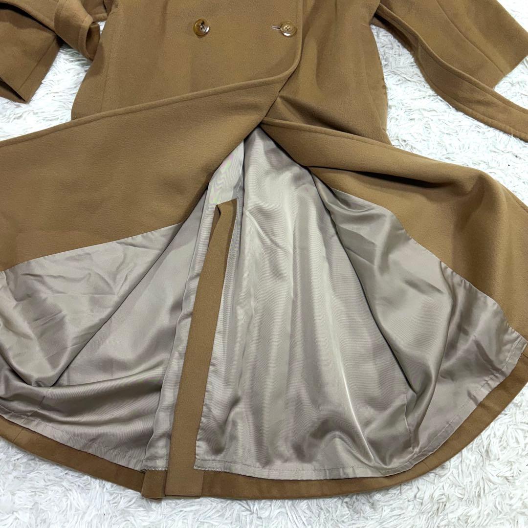 【極美品】マダムニコル キャメル カシミア100% ダブルチェスターコート M