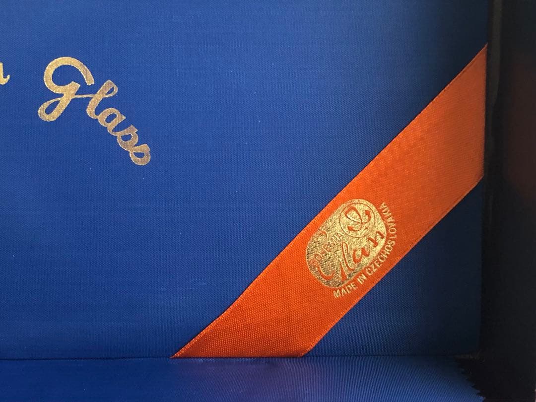 [未使用] ボヘミアクリスタル 花瓶 ヴィンテージ ハンドカット 正規輸入品