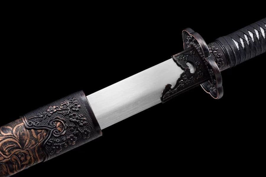 梅の青刀 武具　刀装具　日本刀　模造刀　居合刀 手鍛造打 鋼刀 武蔵 鑑賞用