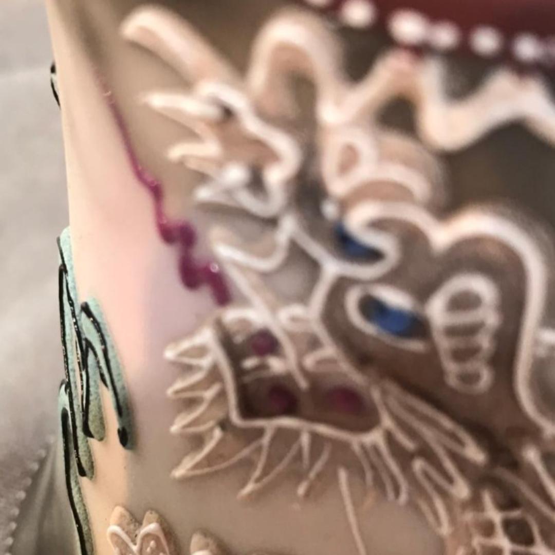 ドラゴン　ティーポットセット　輸出用　松風陶器　もりあげ