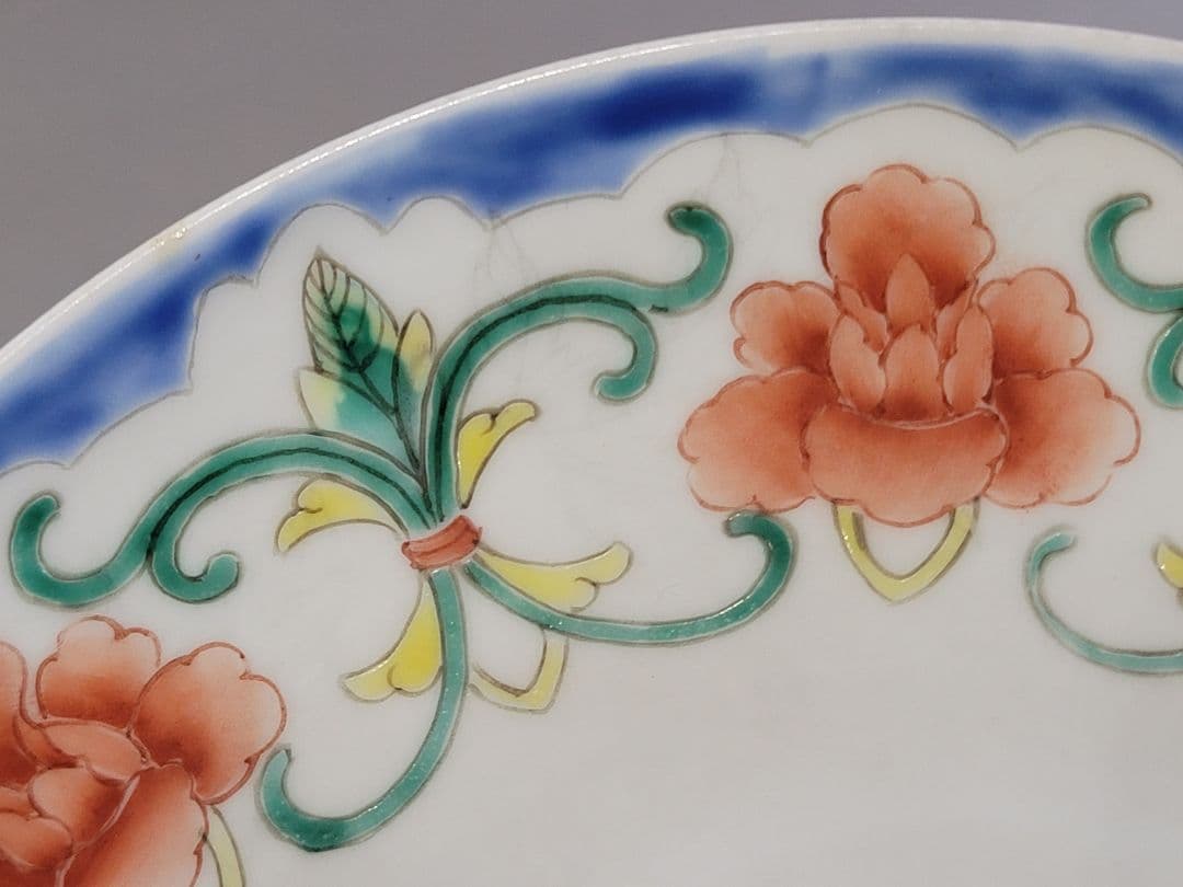 DT598 菊御紋 徳川紋 色絵 鍋島皿 一対 希少