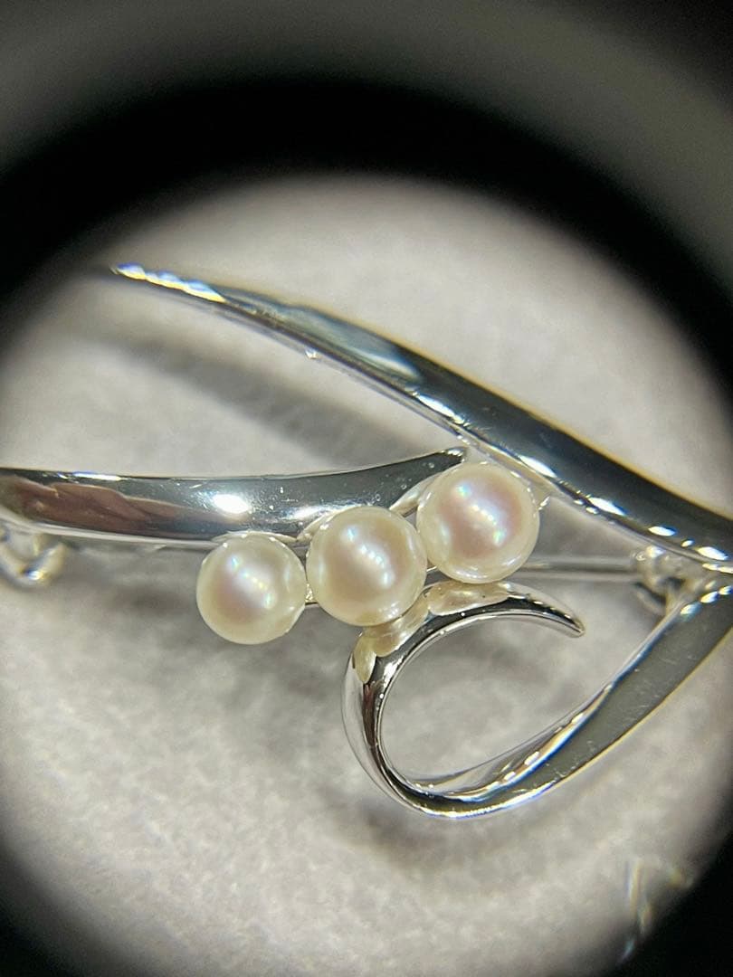MIKIMOTO ミキモト パールブローチ シルバー M S 刻印 Pearl