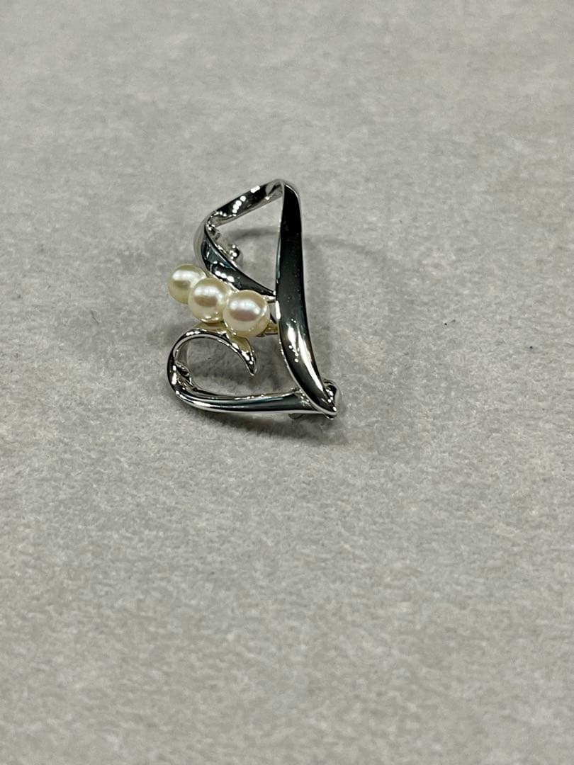 MIKIMOTO ミキモト パールブローチ シルバー M S 刻印 Pearl