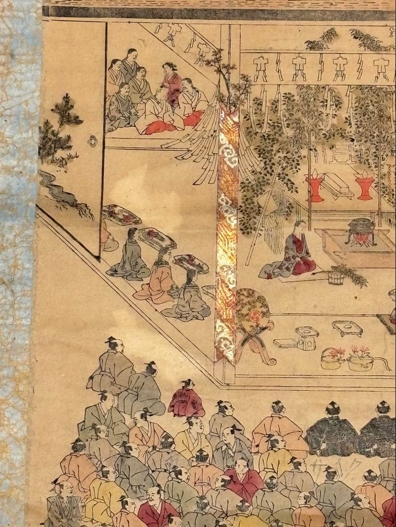 「伊勢大々御神祭之図」江戸時代彩色木版画 1幅|伊勢神宮 掛軸 掛け軸 三重県