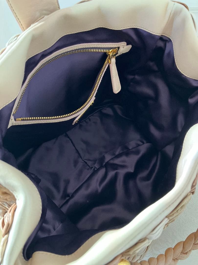 miumiu マトラッセ 2way バッグ カゴバッグ 本革ショルダーバッグ