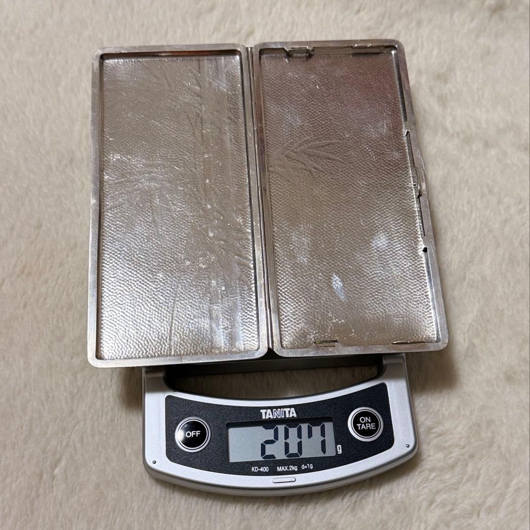 銀 silver 950刻印 煙草入れ シガレットケース 207g 骨董