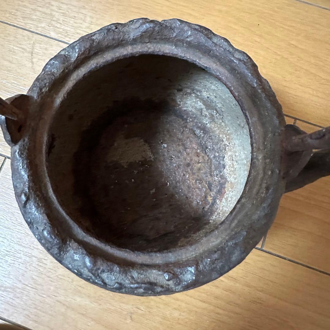 龍文堂 鉄瓶 唐銅蓋 煎茶道具