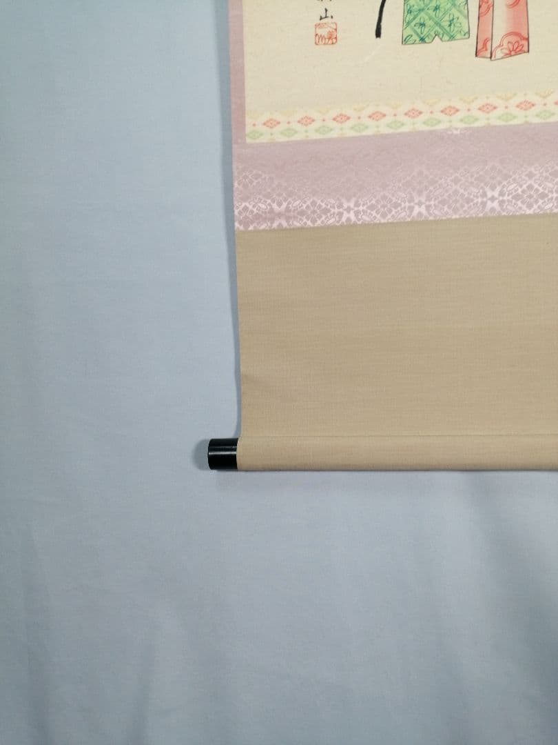 【茶道具】極楽寺　西垣宗興和尚筆　「桃花萬家宴」画賛　掛軸C159