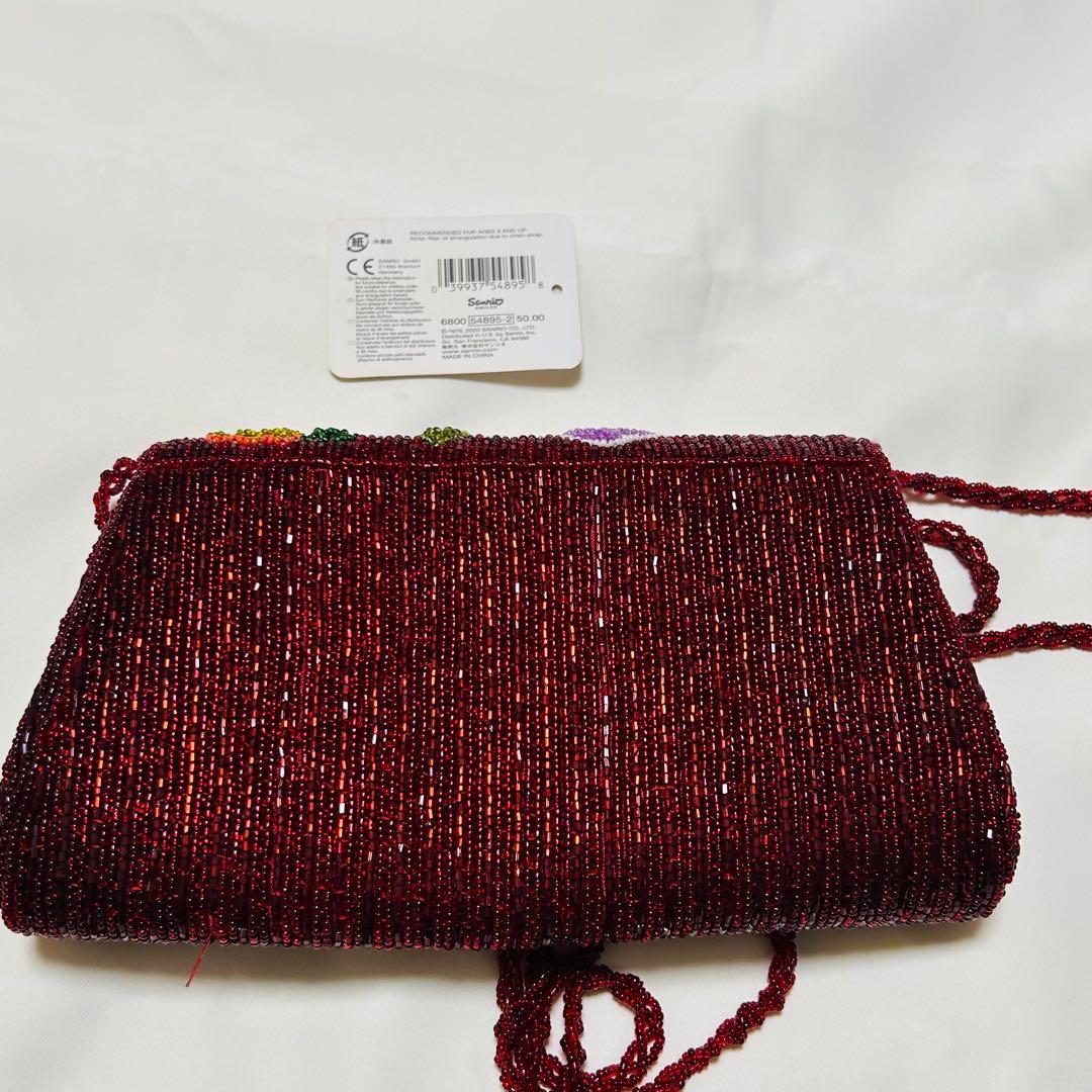 ハローキティ 総ビーズ　パーティバッグ　パーティー用ビーズバッグ　海外用商品