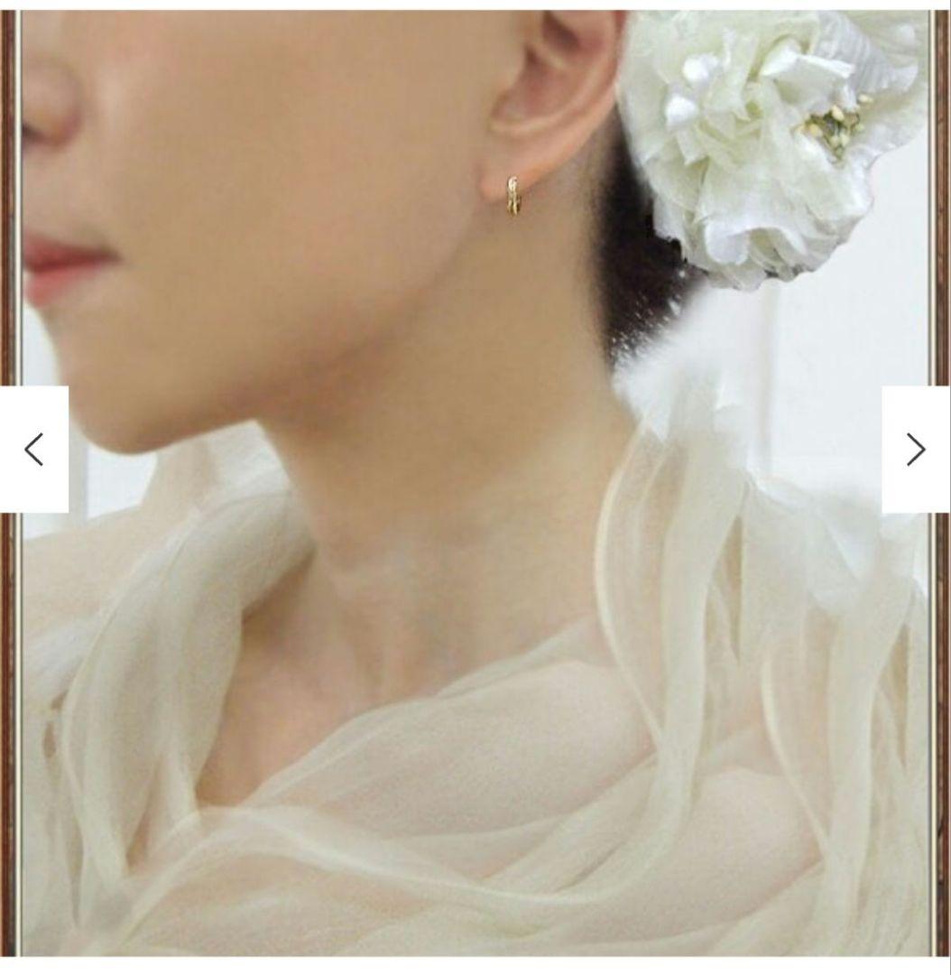 フープピアス　スリーカラー　ダイヤモンド　ゴールド　保証書付き　ピアス