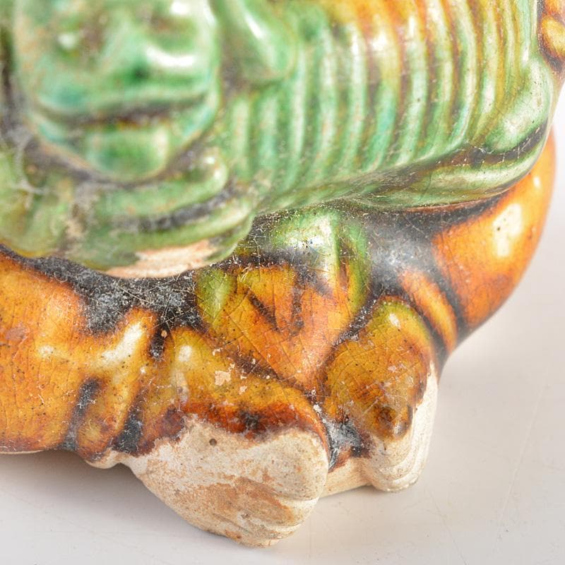 中国　唐三彩　陶人形　人物像　置物　時代箱　C　R7547