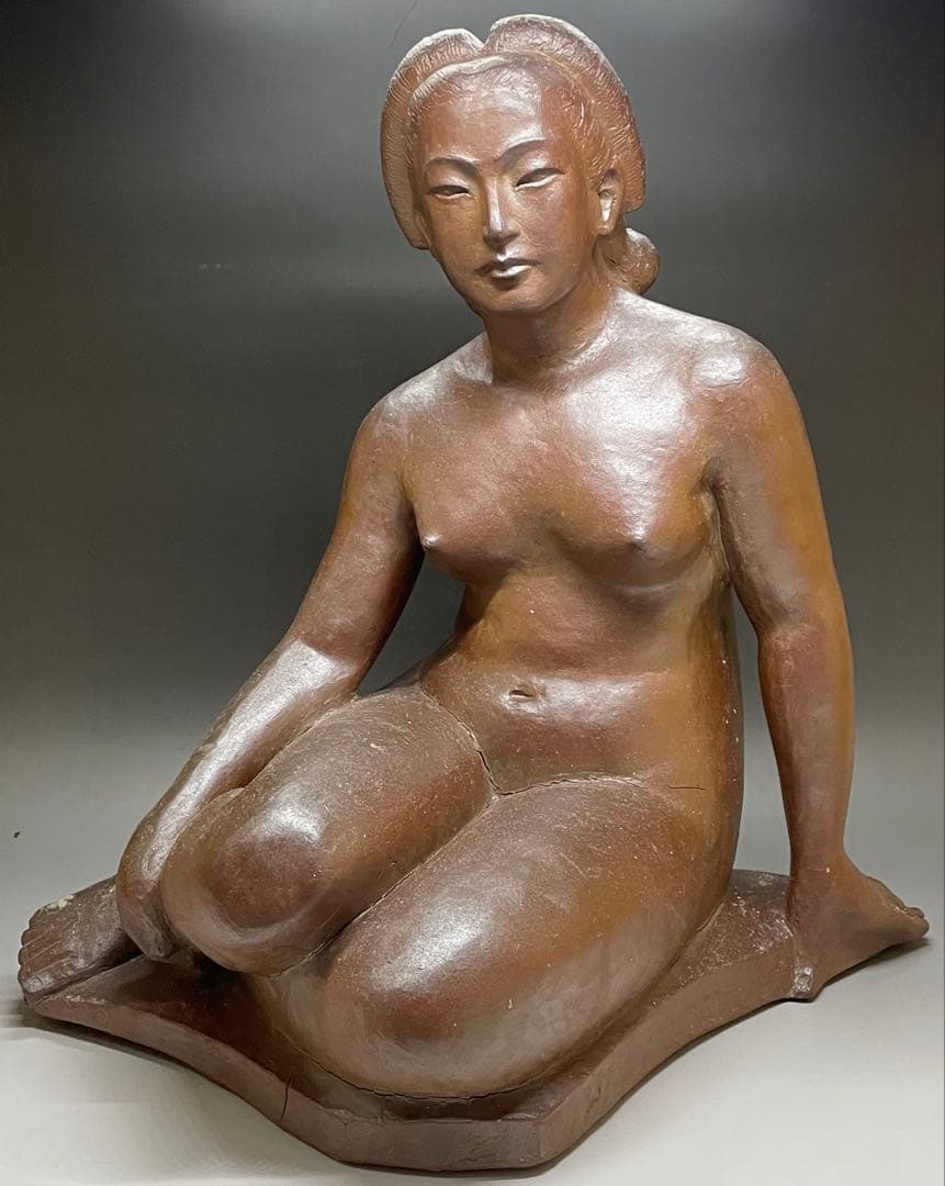 モンテパパ　昭和の名工　岡本錦朋　備前焼　裸婦像