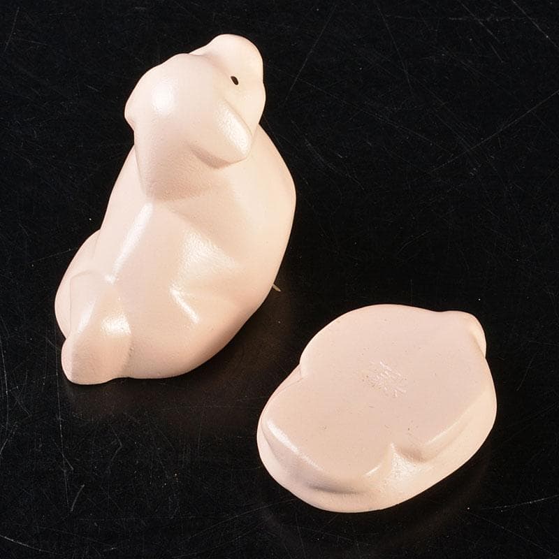 京焼　清水焼　錦染造　干支　戌　香合　藪内流　椅々斎花押　書付箱　V　6861