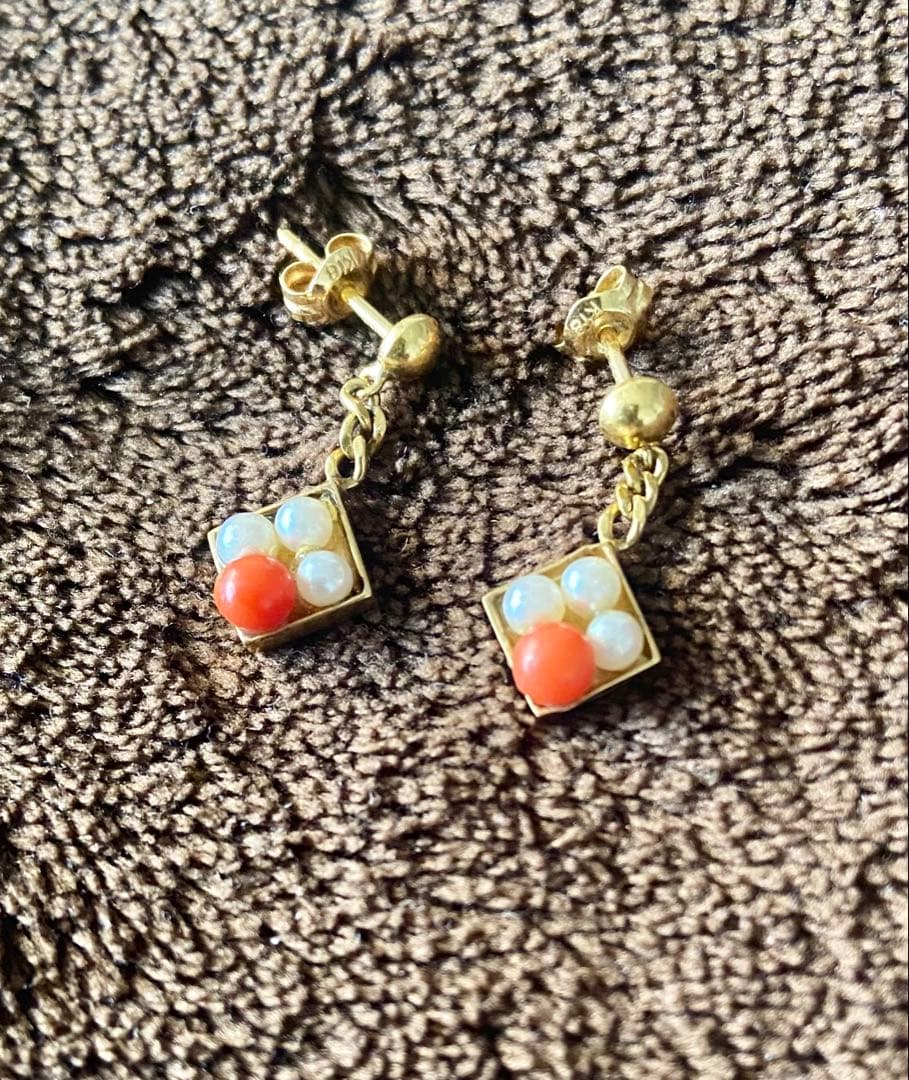 k18ピアス　オーダー品　k18約2g