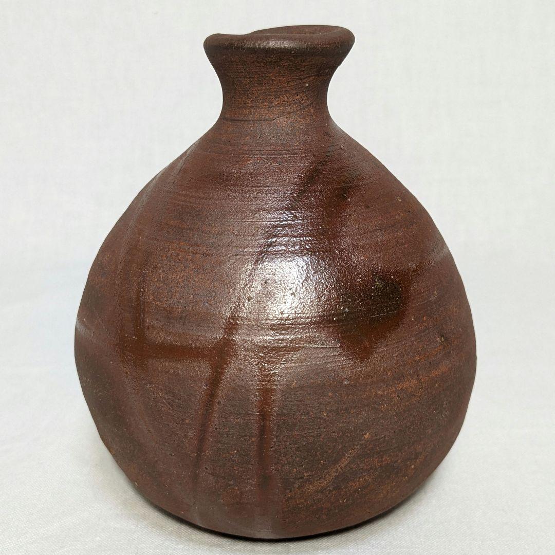 岡山県重要無形文化財 浦上善次 備前焼 緋襷徳利 共箱栞 酒器 食器 工芸品