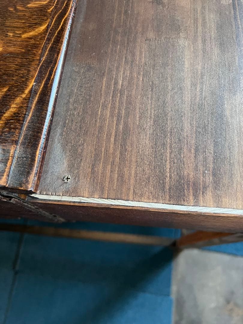 イギリスアンティーク＊木製デスク リメイク品＊引き出し付き