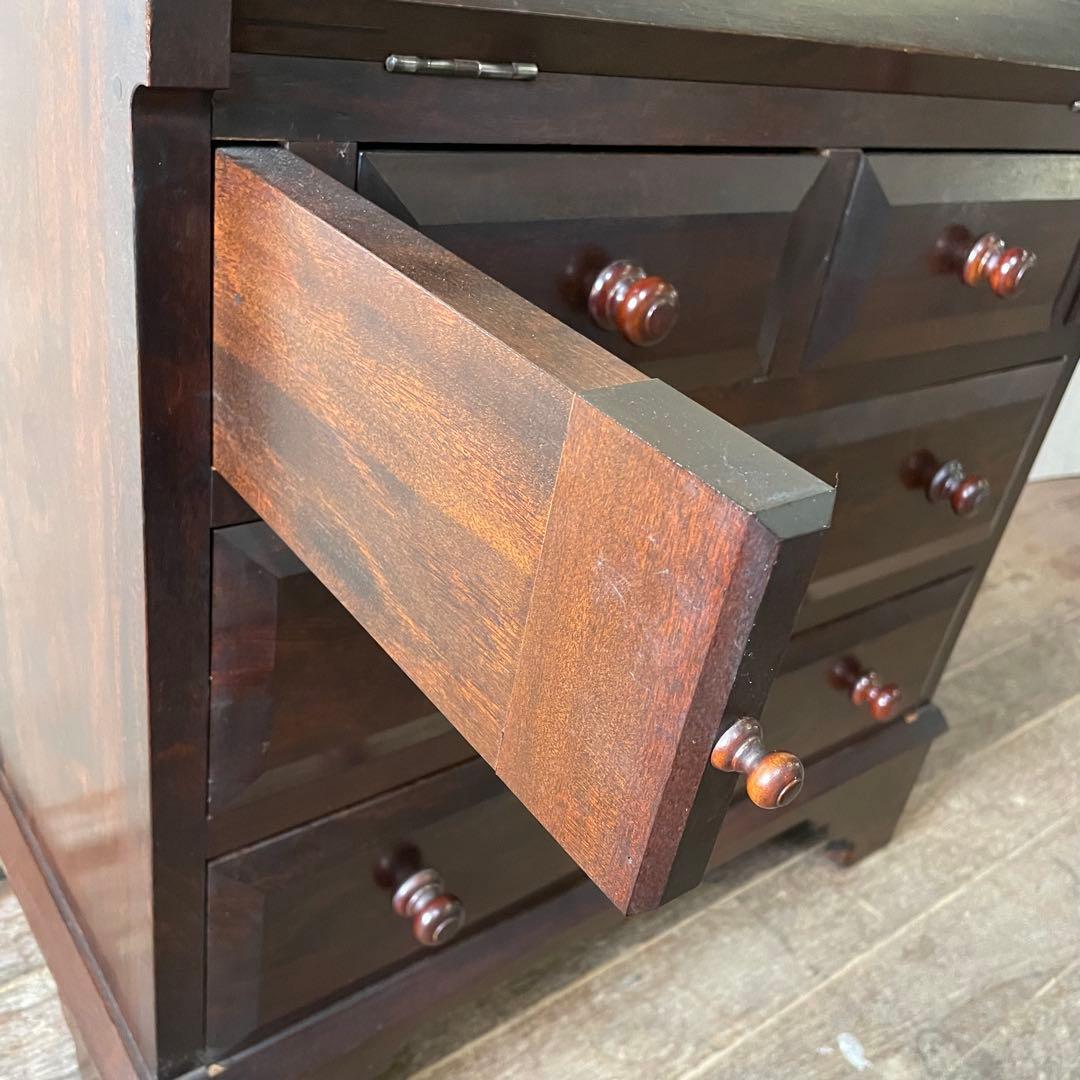 民芸家具 ライティングビューロー チェスト ワークデスク アンティーク家具