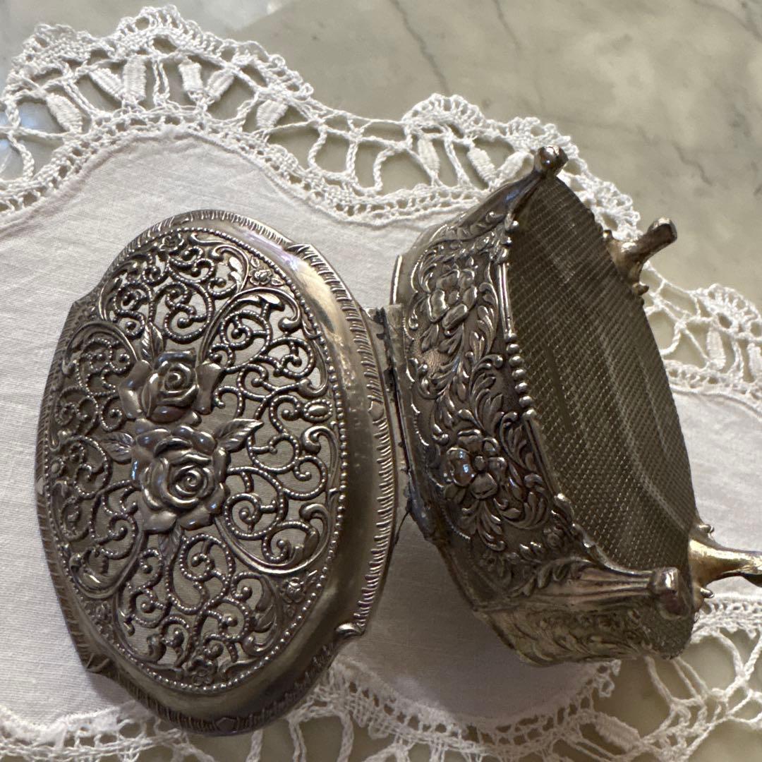 フランス　アンティーク　ヴィンテージ　ジュエリーケース　バラ