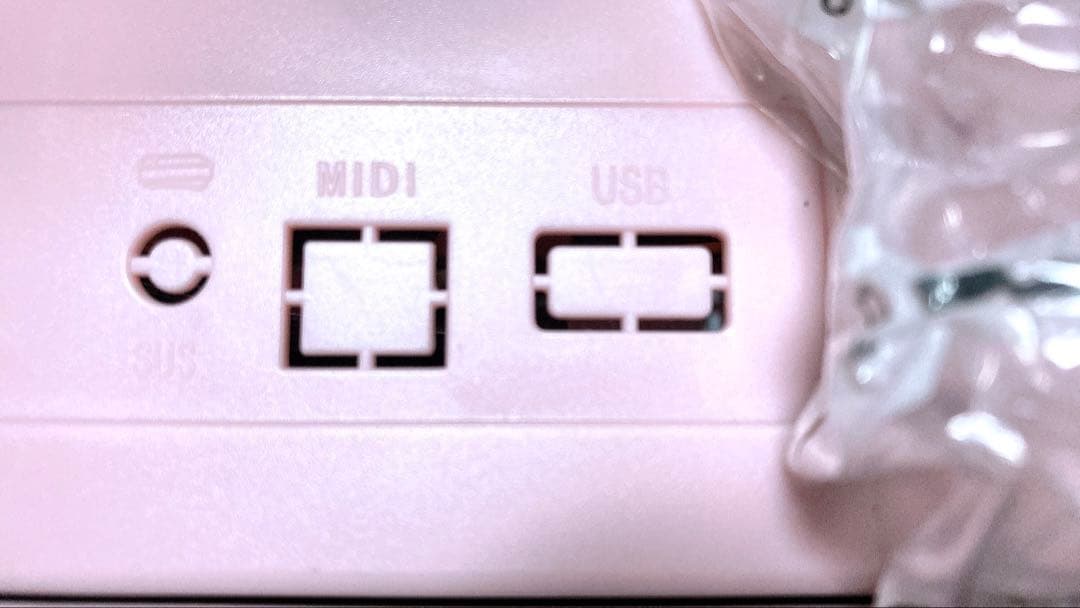 61鍵 ポータブル電子キーボード 折りたたみ式デジタルピアノ ☆珍しいピンク☆