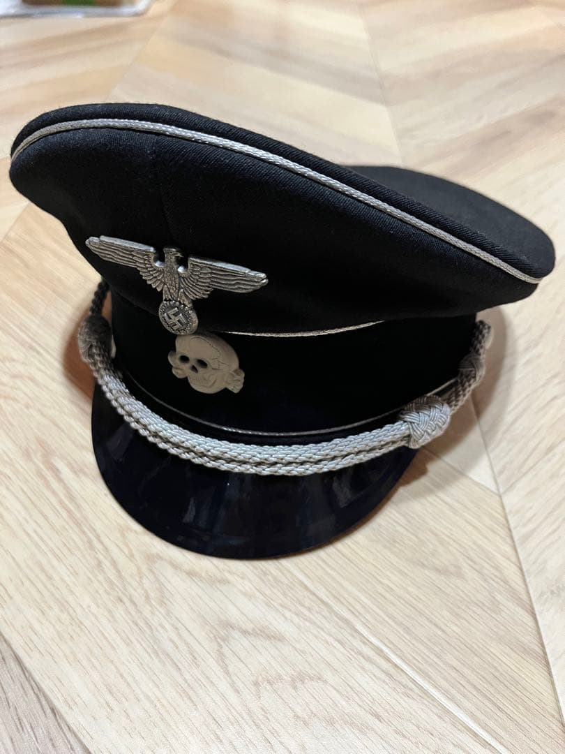 軍帽　エレル 黒帽子　ドイツ軍イメージコスプレ