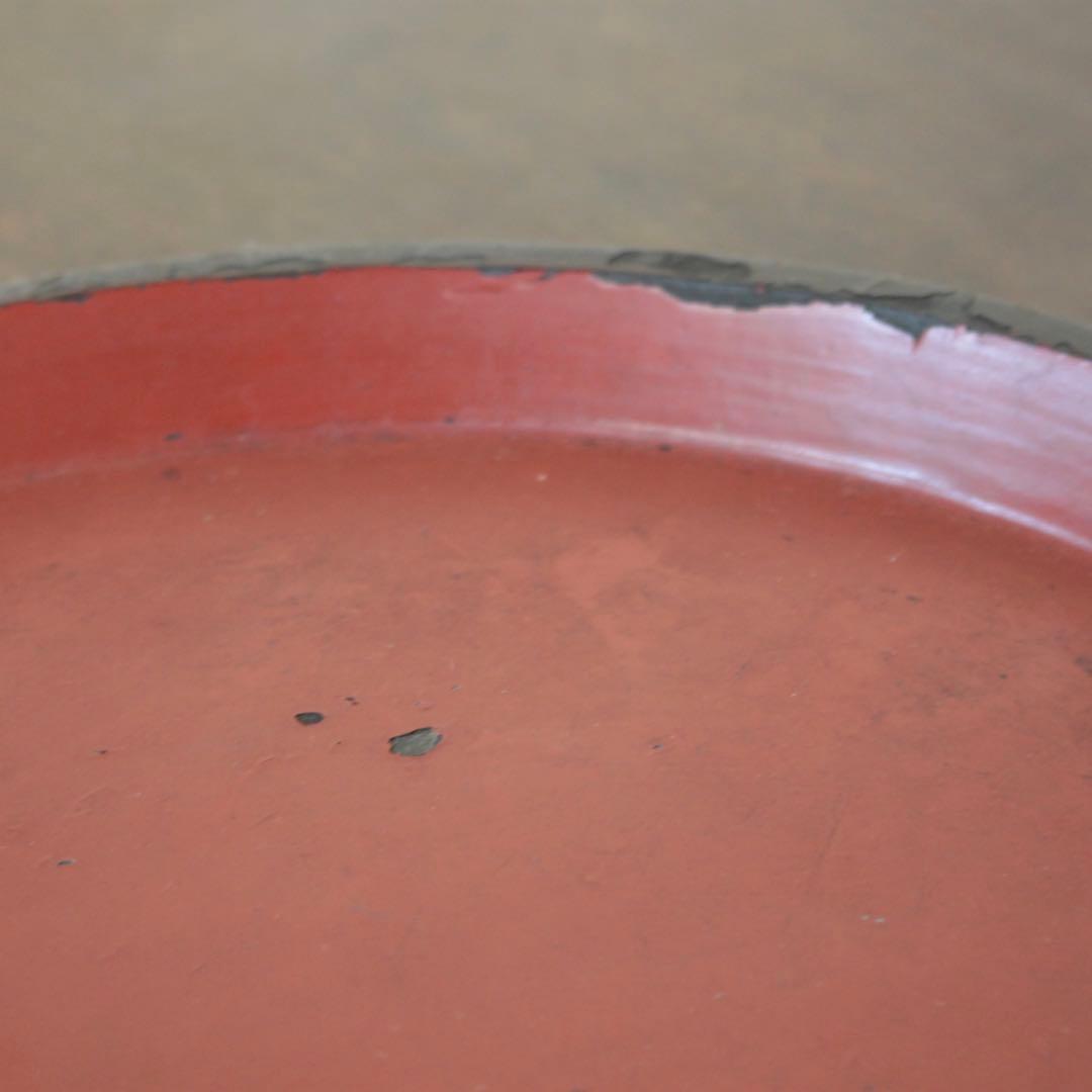 朱塗り 丸盆 幕末明治頃 古道具 アンティーク