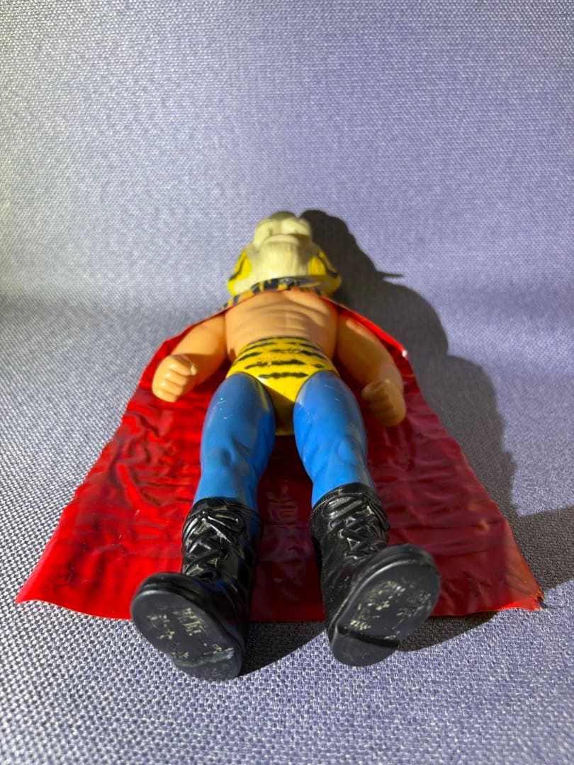 タイガーマスク ソフビ 中嶋製作所 当時物 マント付き 両手グー