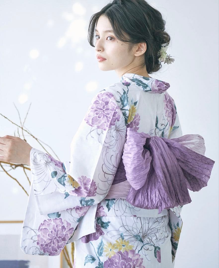 Dita 京藤色の菊重ね　浴衣