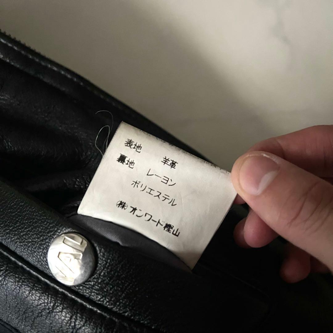 希少 ヴァレンティノガラヴァーニ レザージャケット 羊革 ブラック 黒 48 L