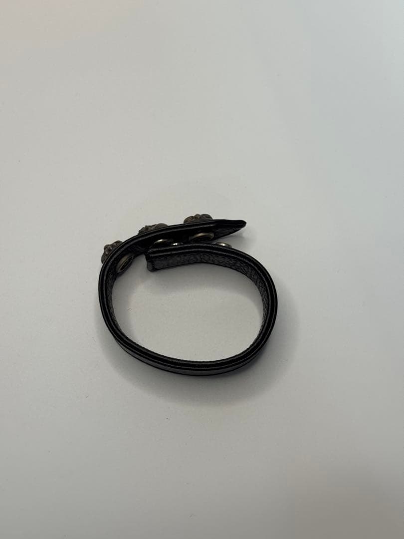 L*A様 Chrome Hearts シルバー銀製ブラックレザーバングル