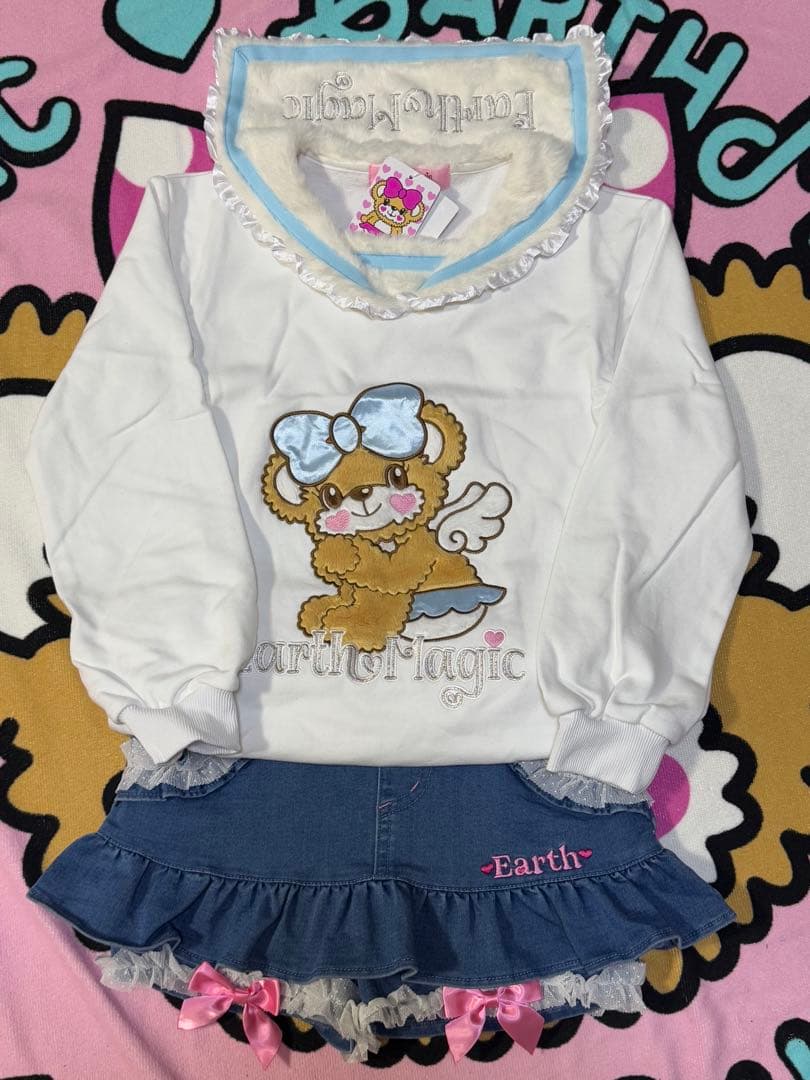 アースマジック 新品 セーラートレーナー・デニムスカパン 140せんち