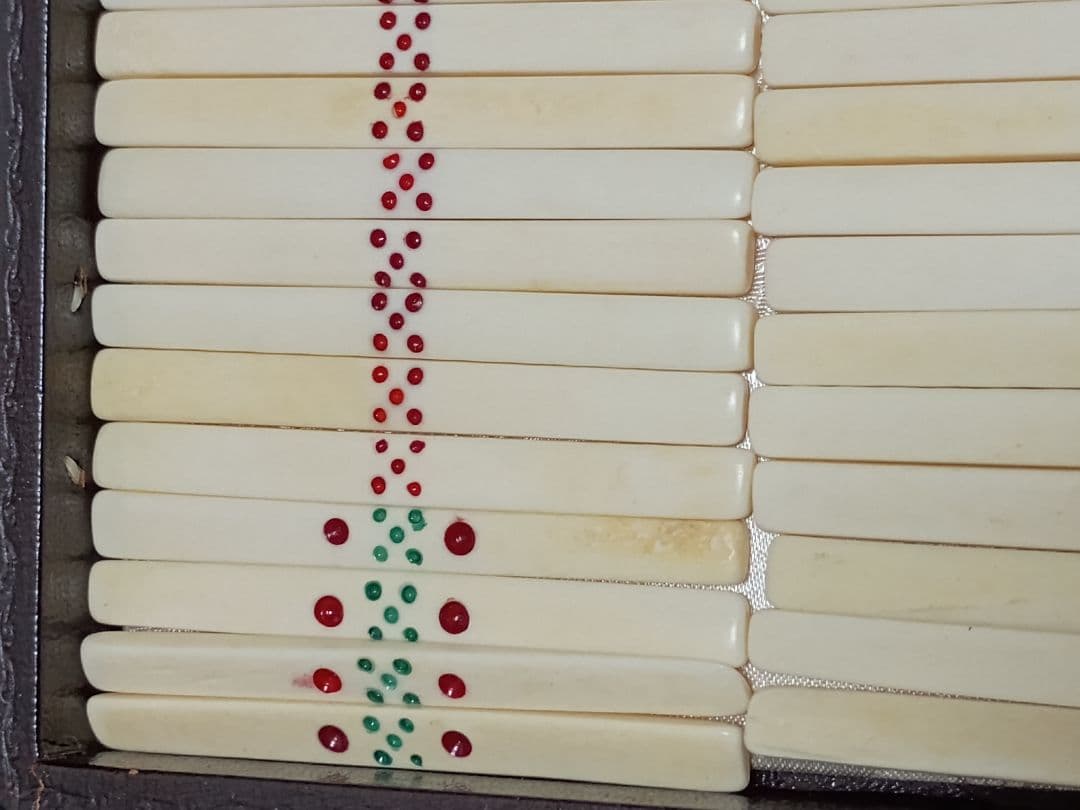 麻雀牌 セット 竹牌 手彫 最高級牌 天然素材 アンティーク レトロ