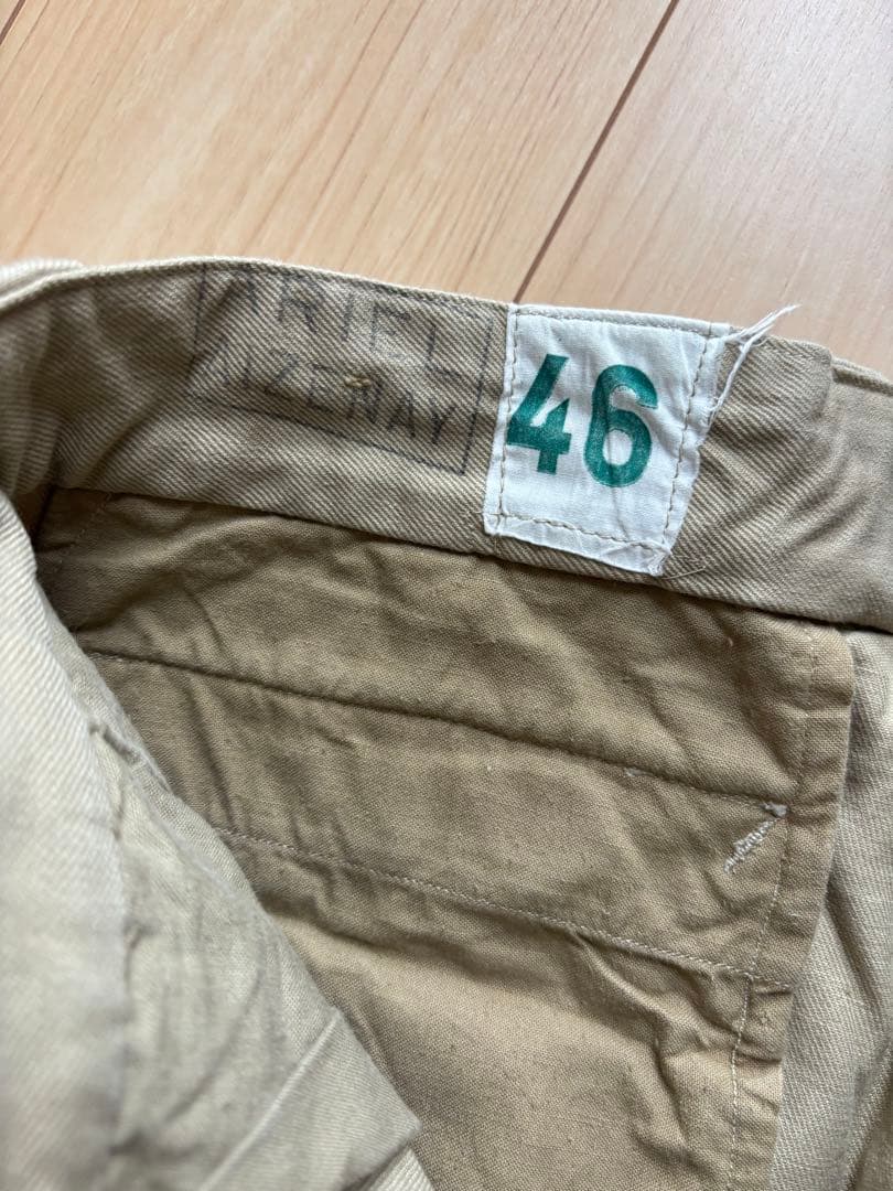 【フランス軍】1950s 60s M52 チノパン　2タック　ベージュ