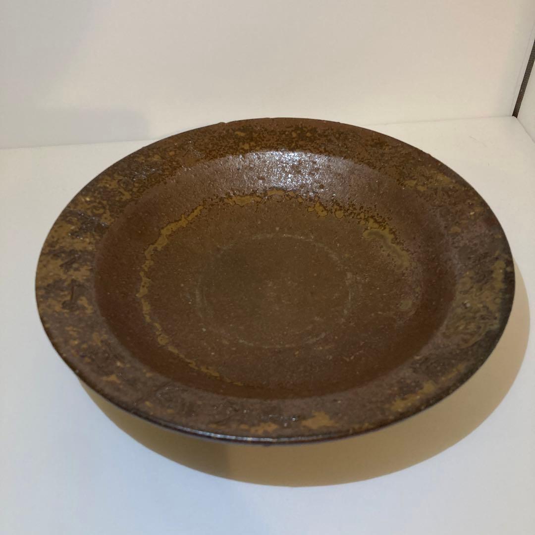 備前焼　菓子器　松田華山作