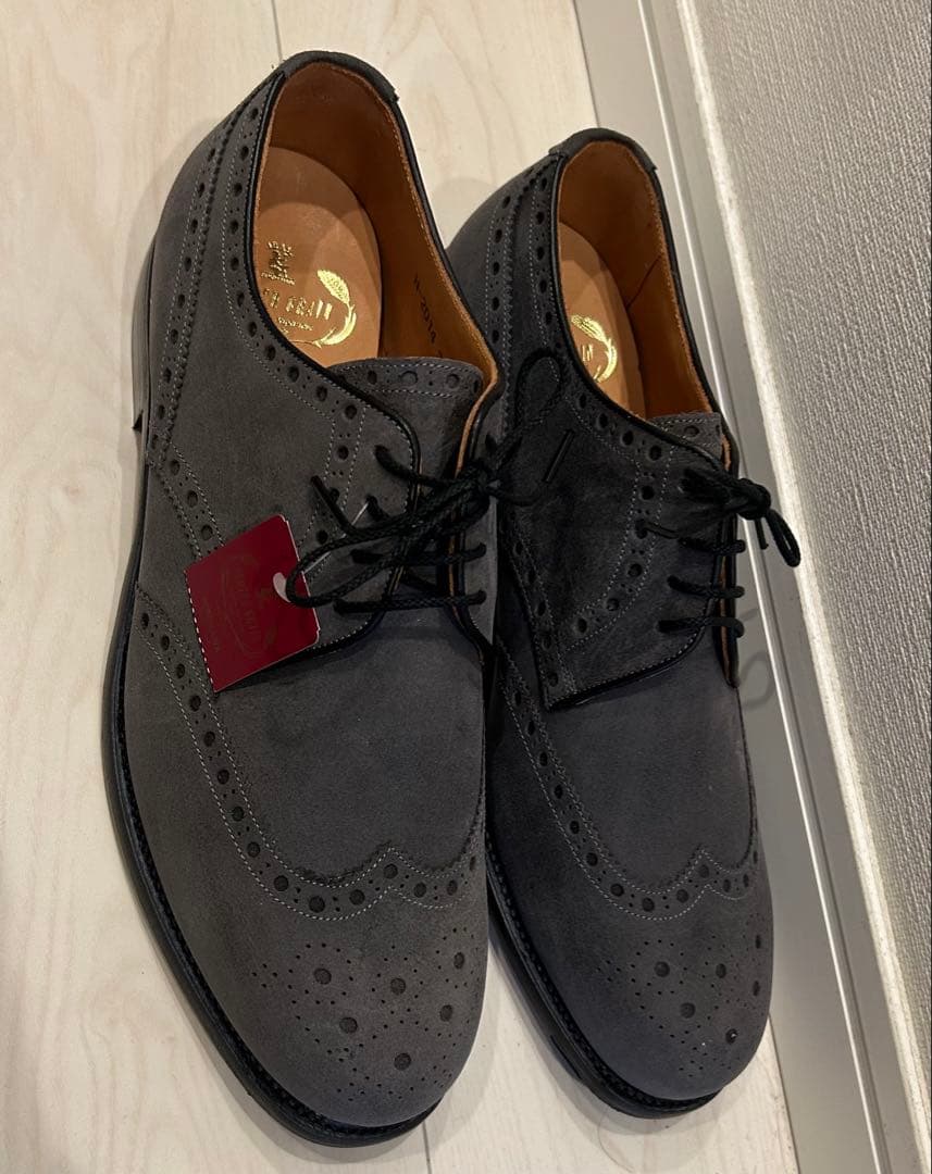 未使用品　スコッチグレイン 27.0cm EEE グレー　ウィングチップ