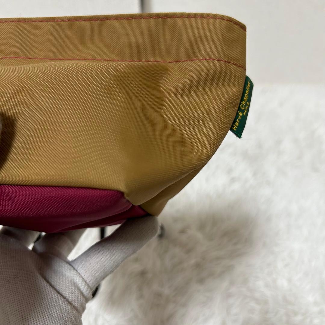 【美品✨舟形ミニショルダー】エルベシャプリエ　コンパクト　ベージュ　人気　軽量