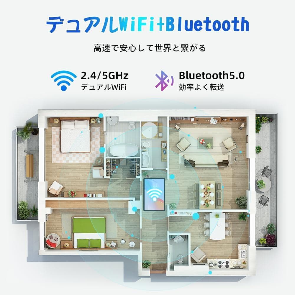 Android15 タブレット 10インチ 12GB+64GB 8コアCPU