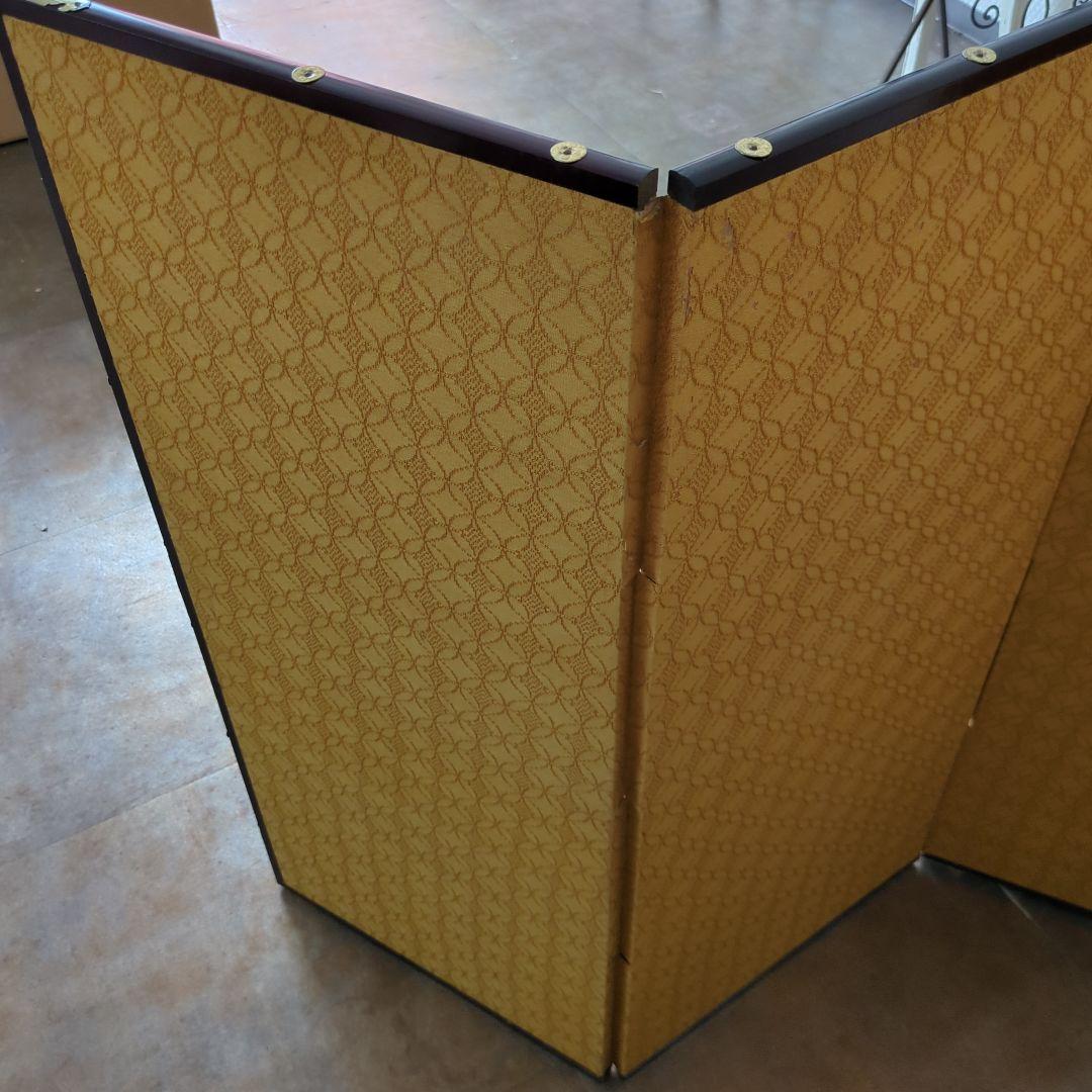 屏風 御所車 牡丹 衝立 間仕切り 手描き 折りたたみ 紙箱 ディスプレイ