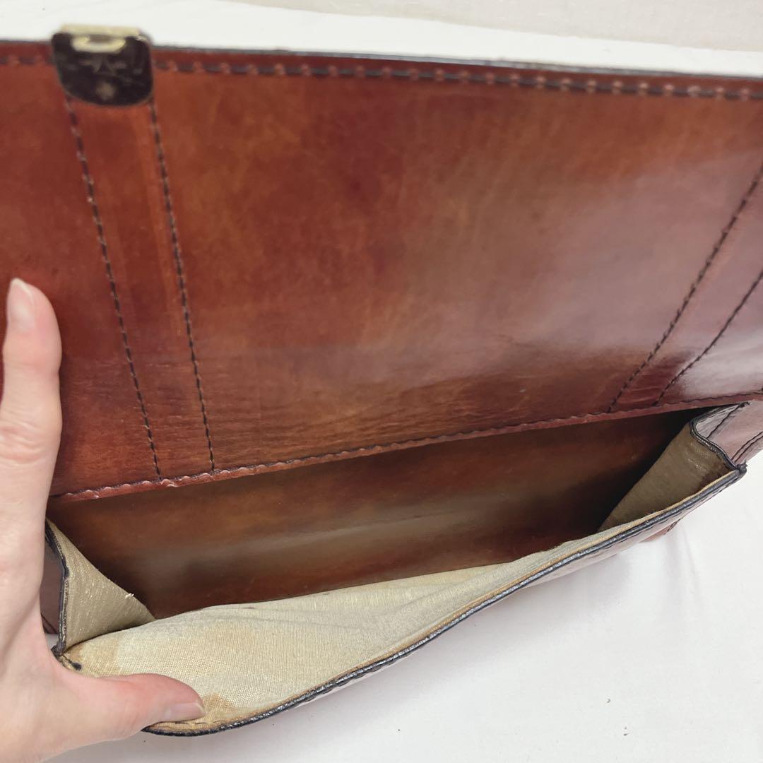 昭和レトロ本革レザードクターボストンバッグ　カバン鞄アンティーク　ダレスバッグ