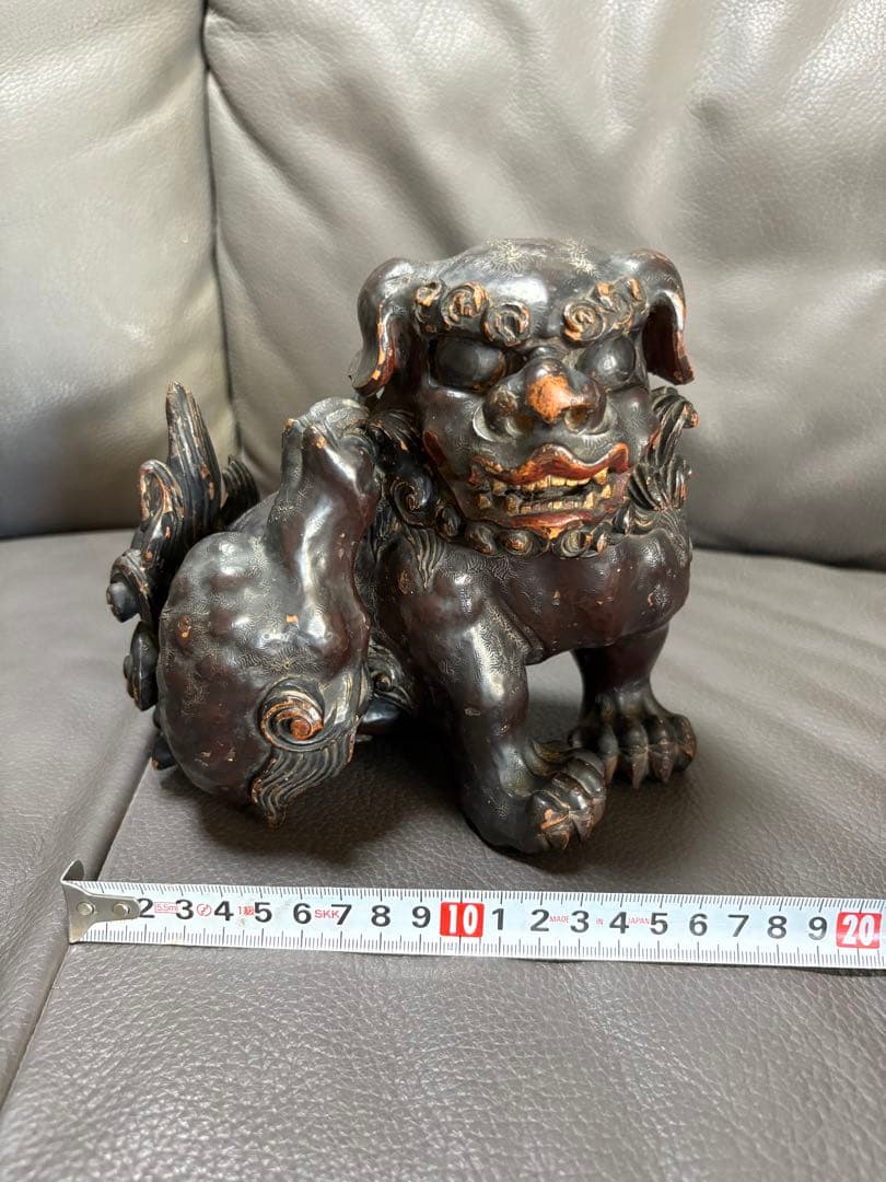 獅子　置物　オス