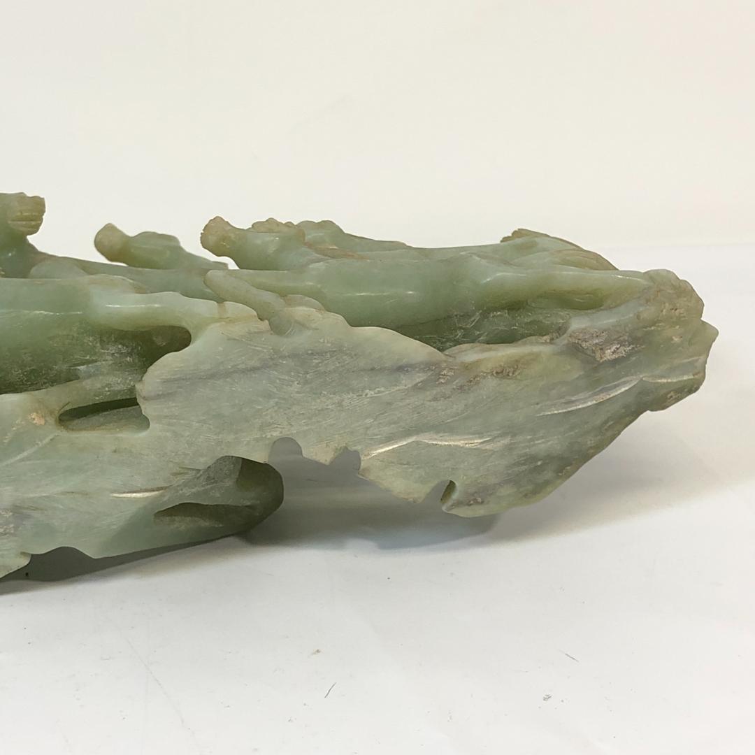 翡翠 馬 置物 12頭 中国美術 彫刻 ジャンク品